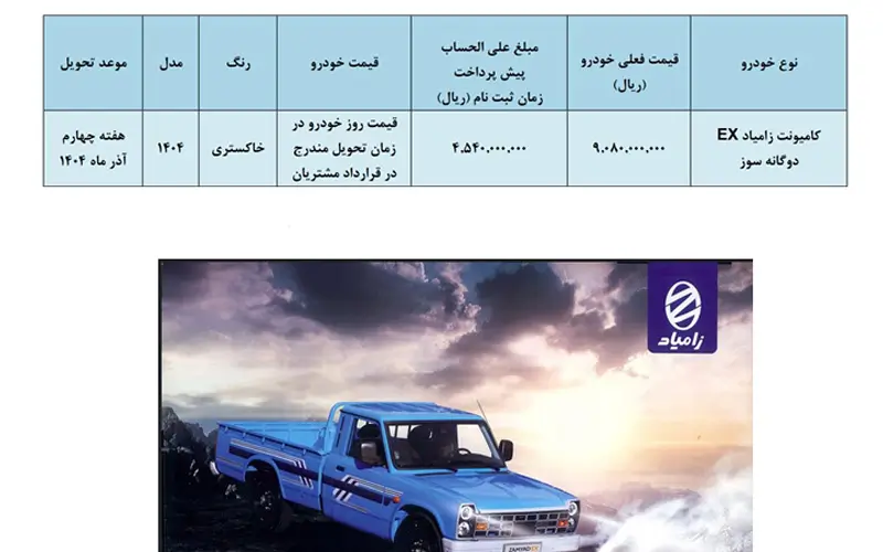 شرایط پیش فروش نیسان دوگانه سوز اکستند EX