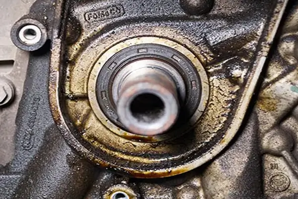 علائم و نشانه‌ های روغن‌ ریزی از کاسه نمد سر میل لنگ پراید